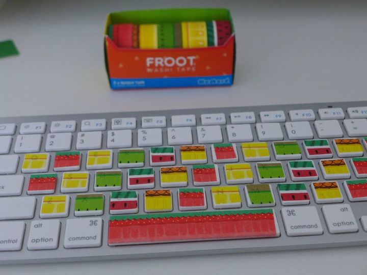 how to decorate your keyboard with washi tape