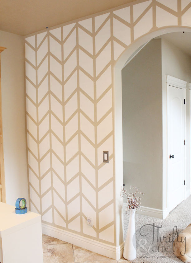 s 15 unbelievable ways people paint their walls, They add a herringbone pattern