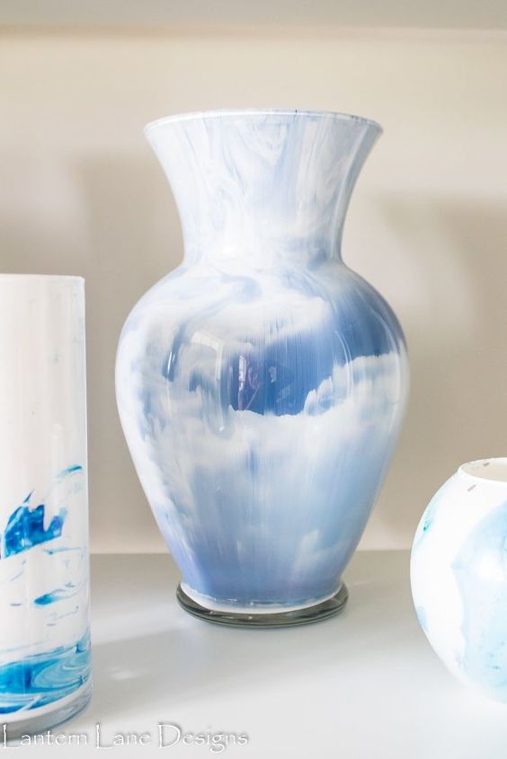 diy marbled vases
