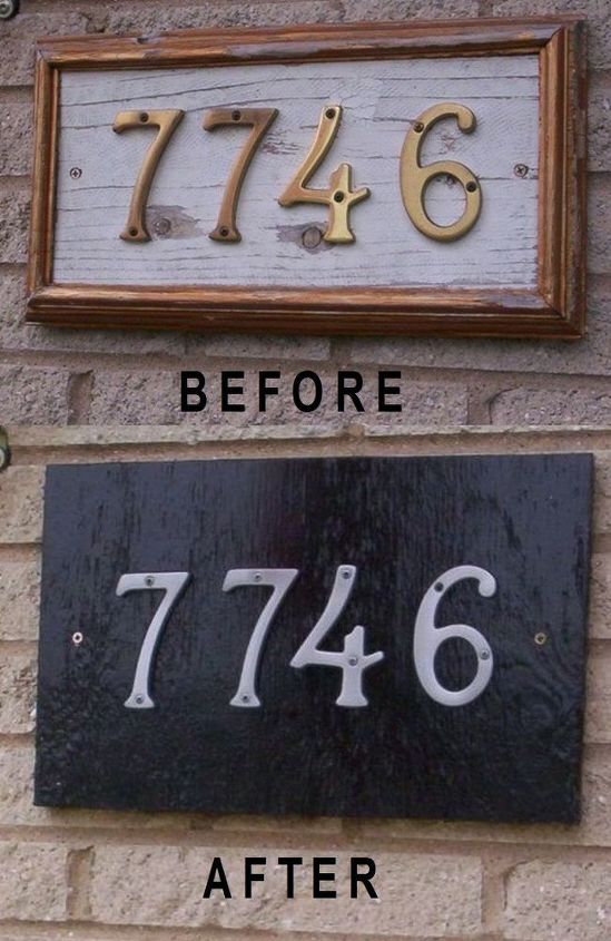 time to replace old address plaque