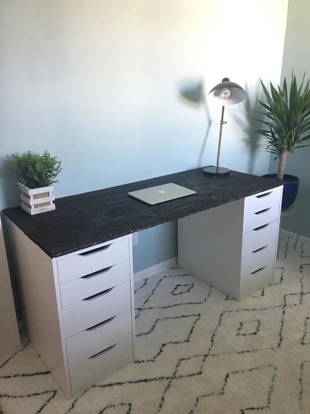 live edge desk barato ikea hack