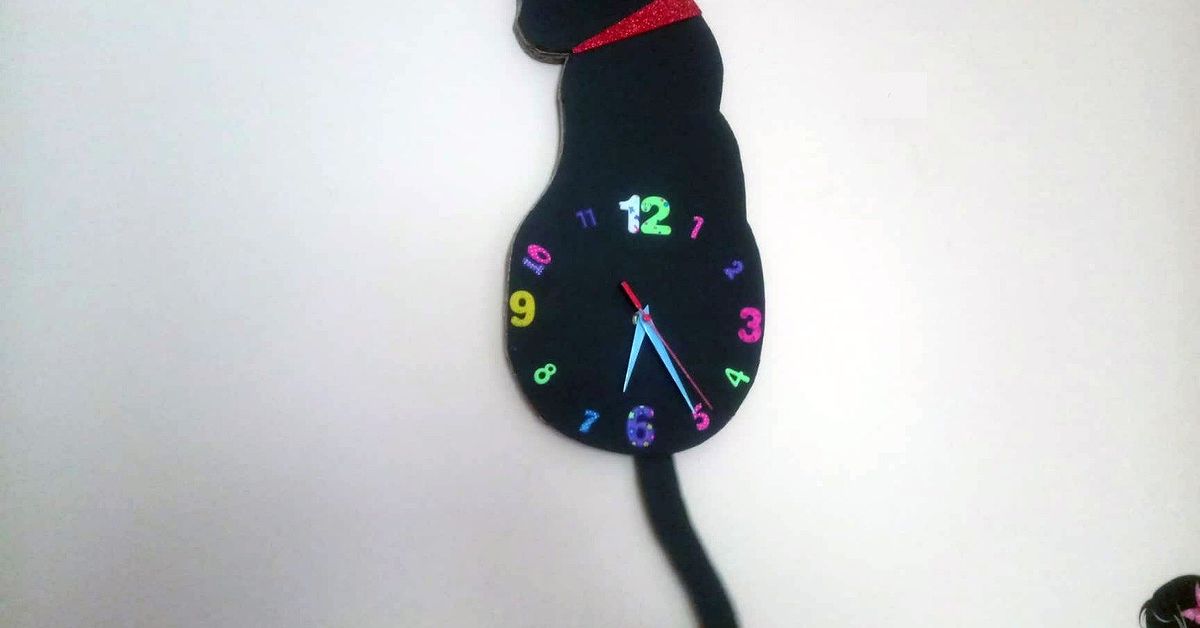 Making a Cardboard Cat Clock With a Swinging Tail ) Hometalk Making a Cardboard Cat Clock With a Swinging Tail ) Hometalk
