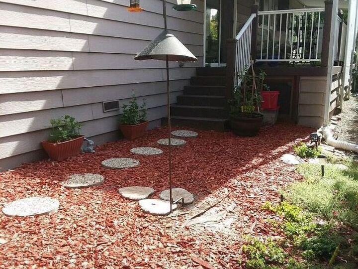 q what can i put under a bird feeder so it doesn t look messy