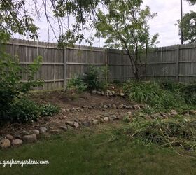 tiered flower garden makeover, Making Progress The Weed Pit