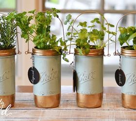 s 16 ways to showcase your herb garden, Repurposed Mason Jars