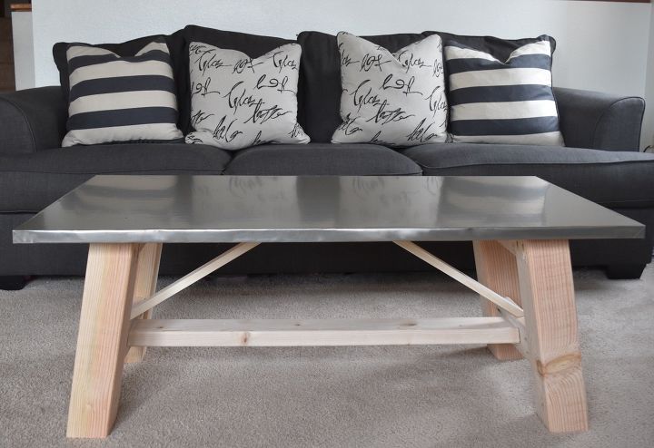 s these coffee table ideas will inspire you to make your own, Faux Metal Coffee Table