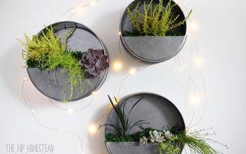 DIY Faux Galvanized Wall Planter