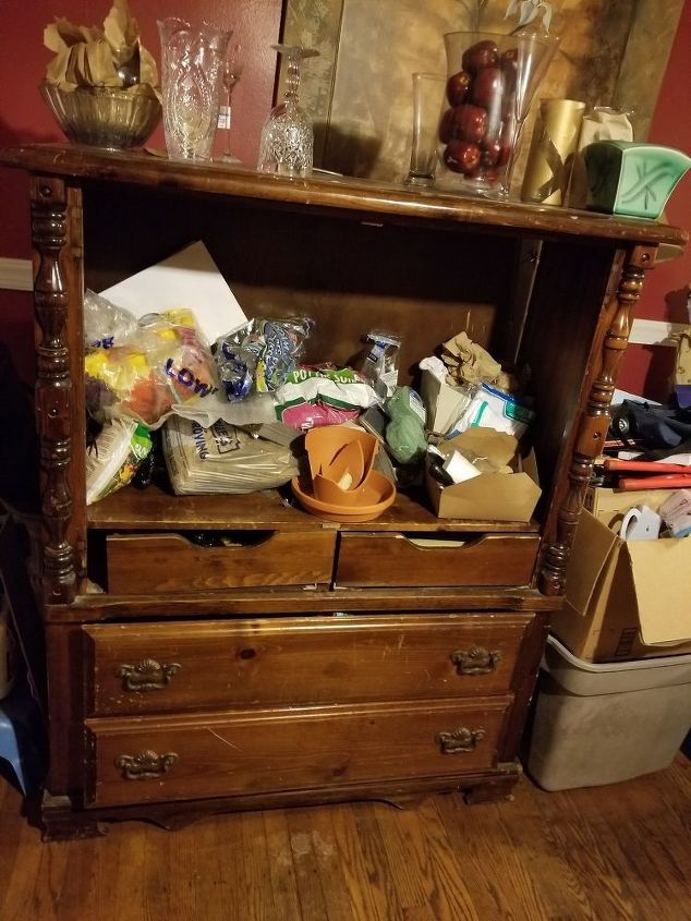 q how to turn this dresser into a kichen island and bedroom storage unit