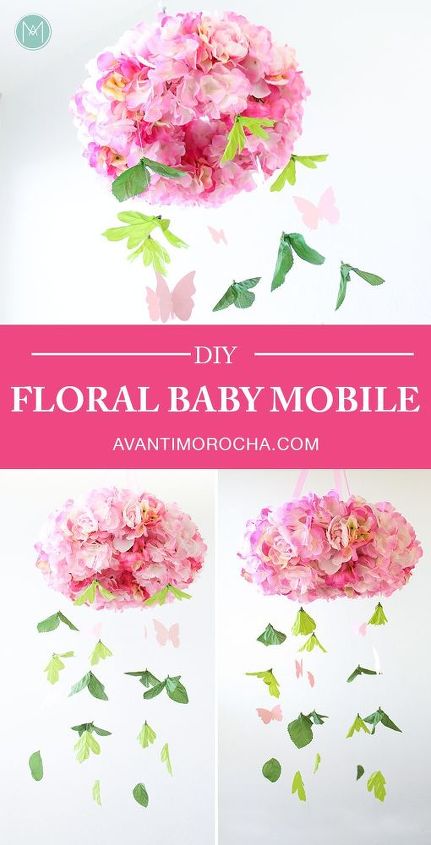 diy floral baby mobile dollar tree