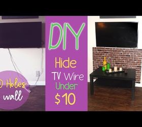 diy hide tv wires cable no holes step by step under 10