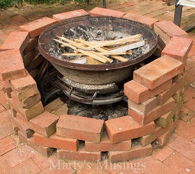 s 15 fabulous fire pits for your backyard, Made with repurposed brick