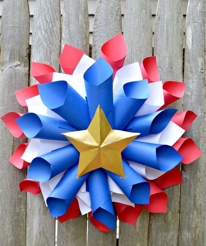 s 20 stunning wreaths for the 4th of july, Budget Friendly Door Hanger