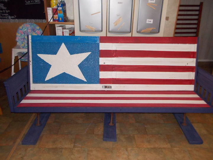 s 15 unusual flag ideas that actually look amazing, Create a patriotic bench