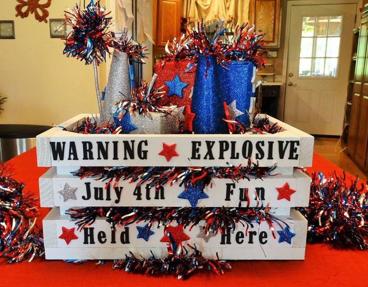 s 18 beautiful crafts for the 4th of july, Table Center Piece
