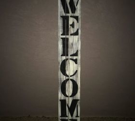 six foot fence board welcome sign