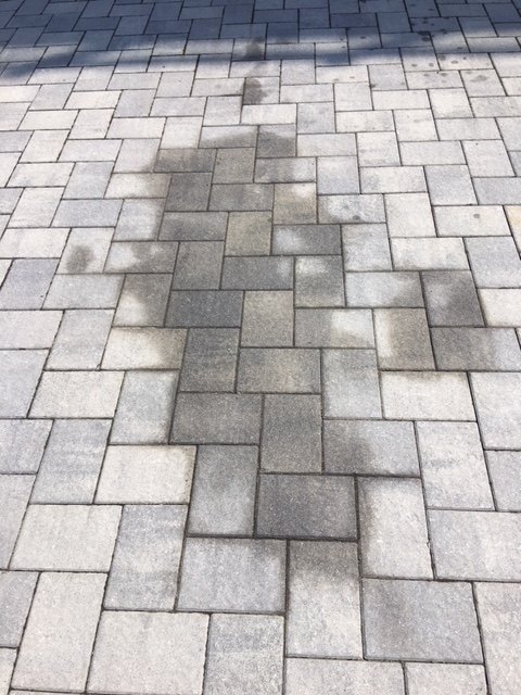 best way to remove bondo and grease from concrete and pavers