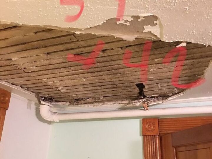 q my basement apartment has water damage that caused the ceiling in the