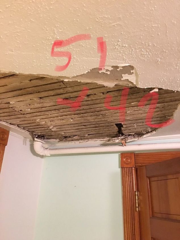 q my basement apartment has water damage that caused the ceiling in the