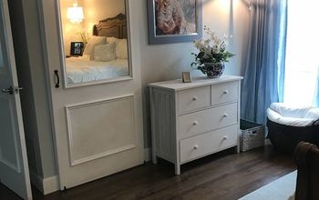 Pretty Sliding Barn Door.  It Slides Behind a Dresser.