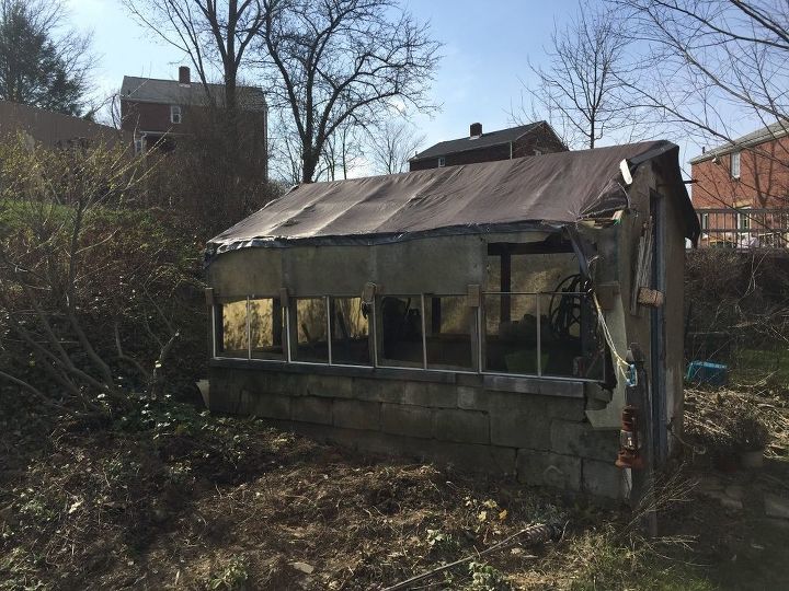 q how can i rebuild a shed greenhouse with repurposed and pallet wood