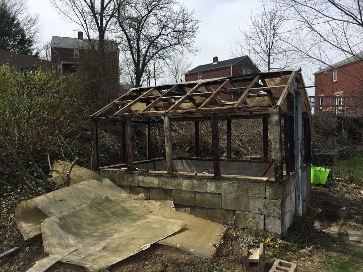 q how can i rebuild a shed greenhouse with repurposed and pallet wood