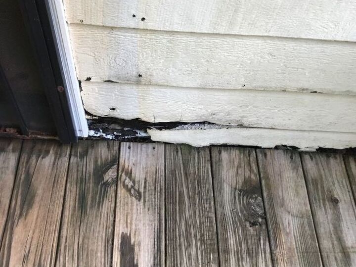 q any ideas for repairing water damage to house near back door