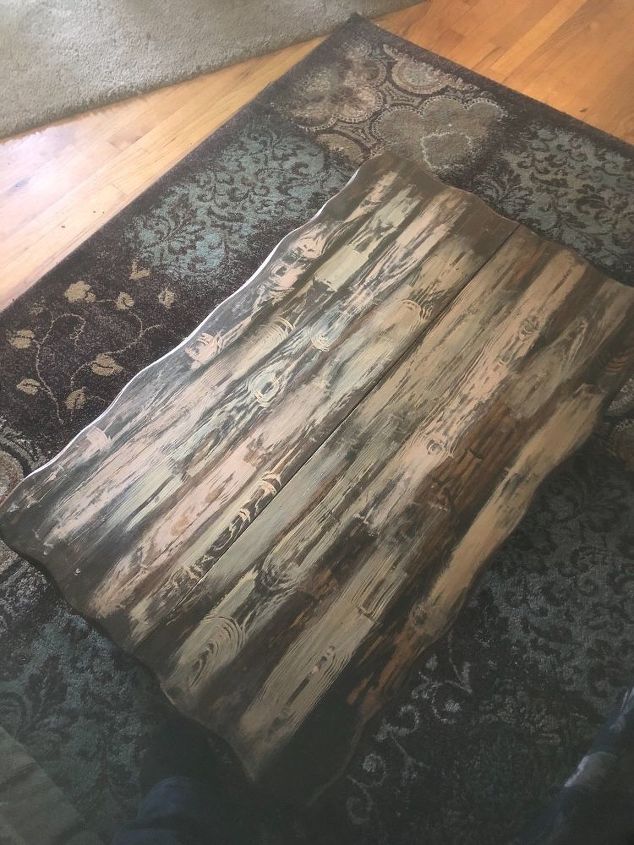 mesa de caf con imitacin de madera