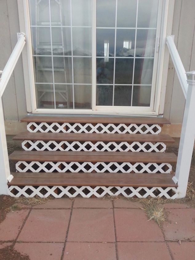 copy one of these lovely lattice ideas for your home, Updated Outside Stairs