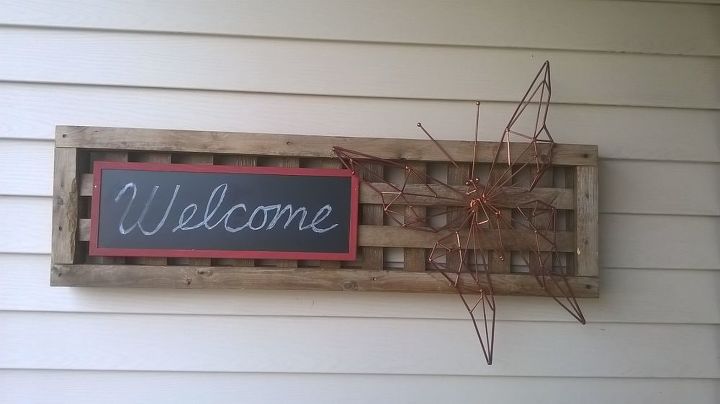 copy one of these lovely lattice ideas for your home, Front Porch Signage