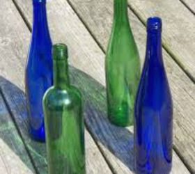 diy wine bottle tiki torches and solar lights