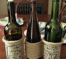 diy wine bottle tiki torches and solar lights