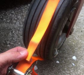flat tire repair on a riding mower