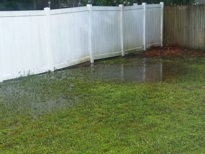 q unwanted pond in my yard when it rains
