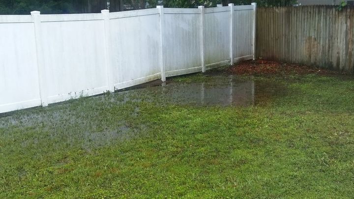 unwanted pond in my yard when it rains