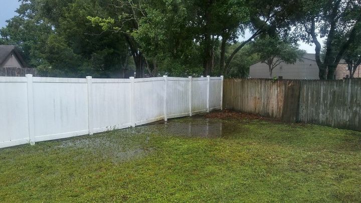 unwanted pond in my yard when it rains