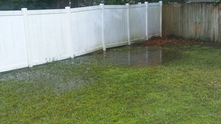 unwanted pond in my yard when it rains