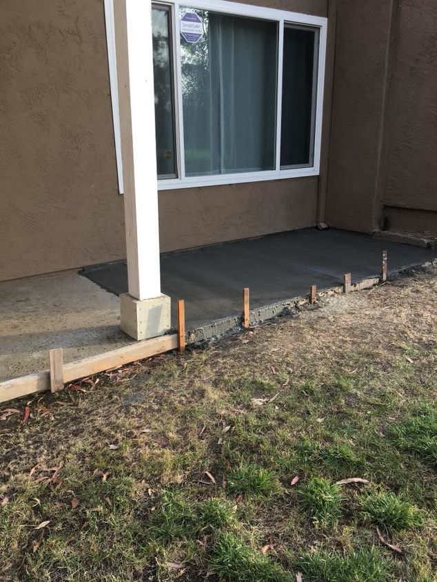 What's some ideas to help water drain away from a concrete 