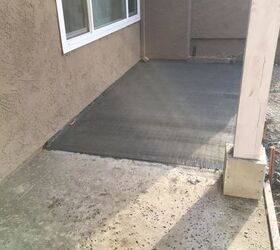 what s some ideas to help water drain away from a concrete porch