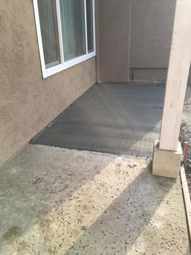 what s some ideas to help water drain away from a concrete porch