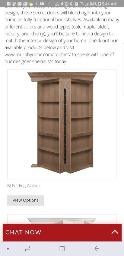 q what s the best hinge type for a bi folding bookcase