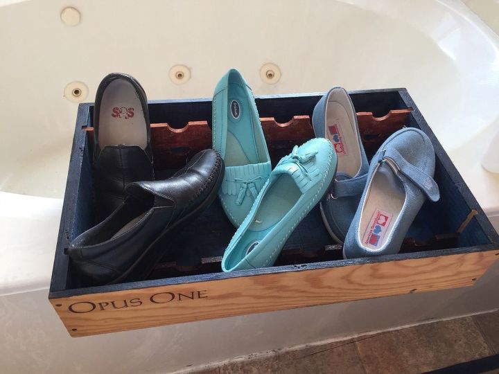 wine box to a special shoe rack, My shoe rack