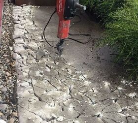 creating a stone mosaic front garden path, Goodbye old ugly pathway