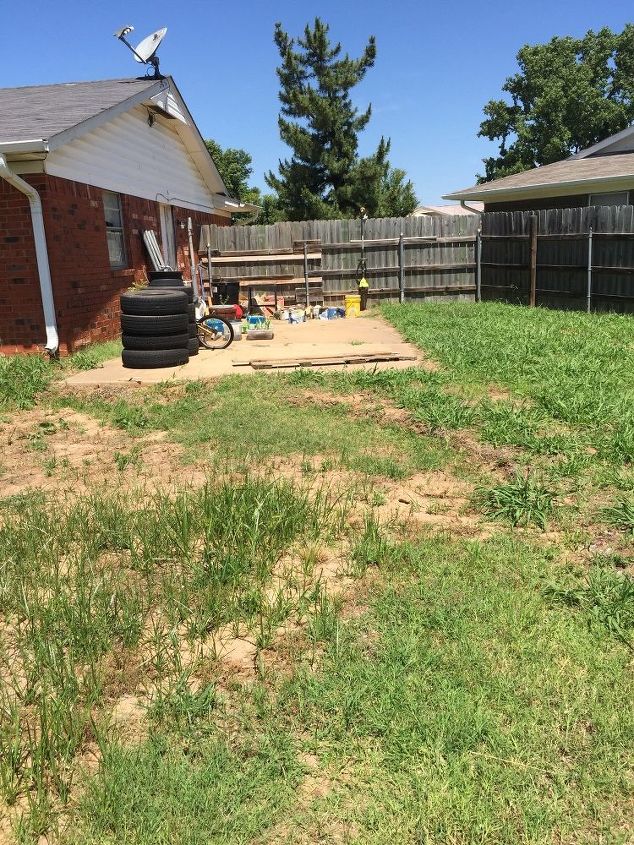 q i need help with my backyard there was an above ground pool but now