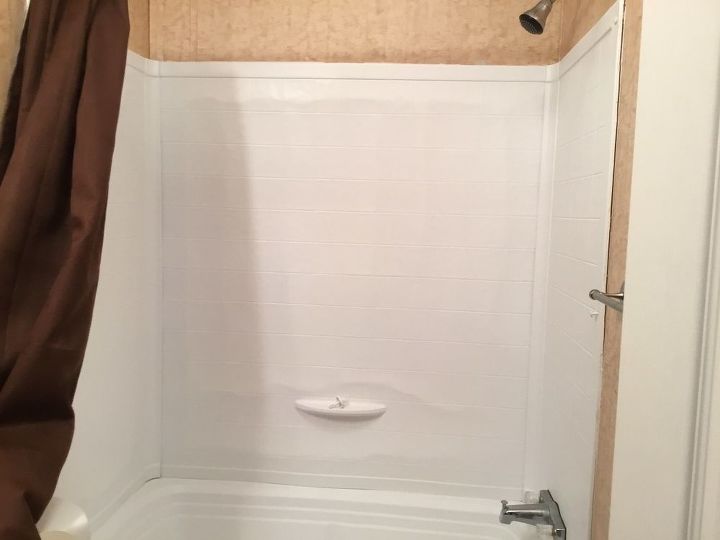 q molded shower surround in mobile home