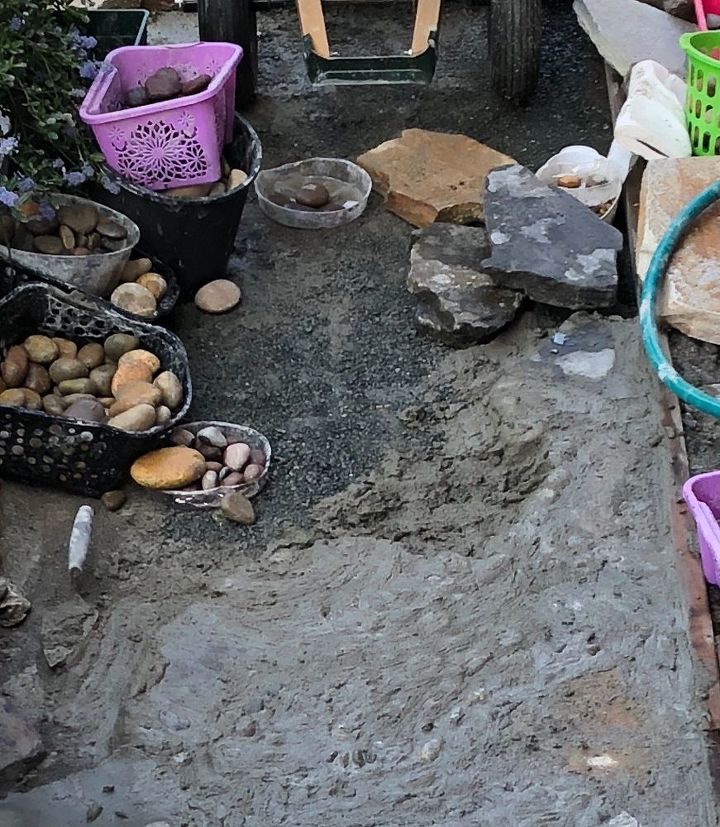 creating a stone mosaic front garden path, It was scary not know how it really looked