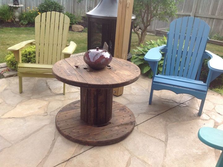 outdoor spool table, Makes me want to put my drink down