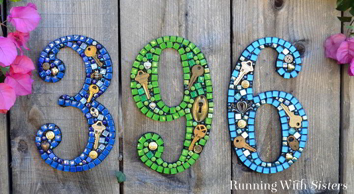 s 20 ways to incorporate mosaics to your home, Steampunk House Numbers