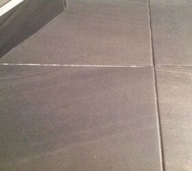 how to clean white mineral deposits off of dark grout