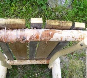 beaver chewed wood outdoor table