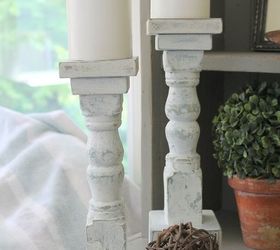 How to Make Candlestick Holders From Old Spindles